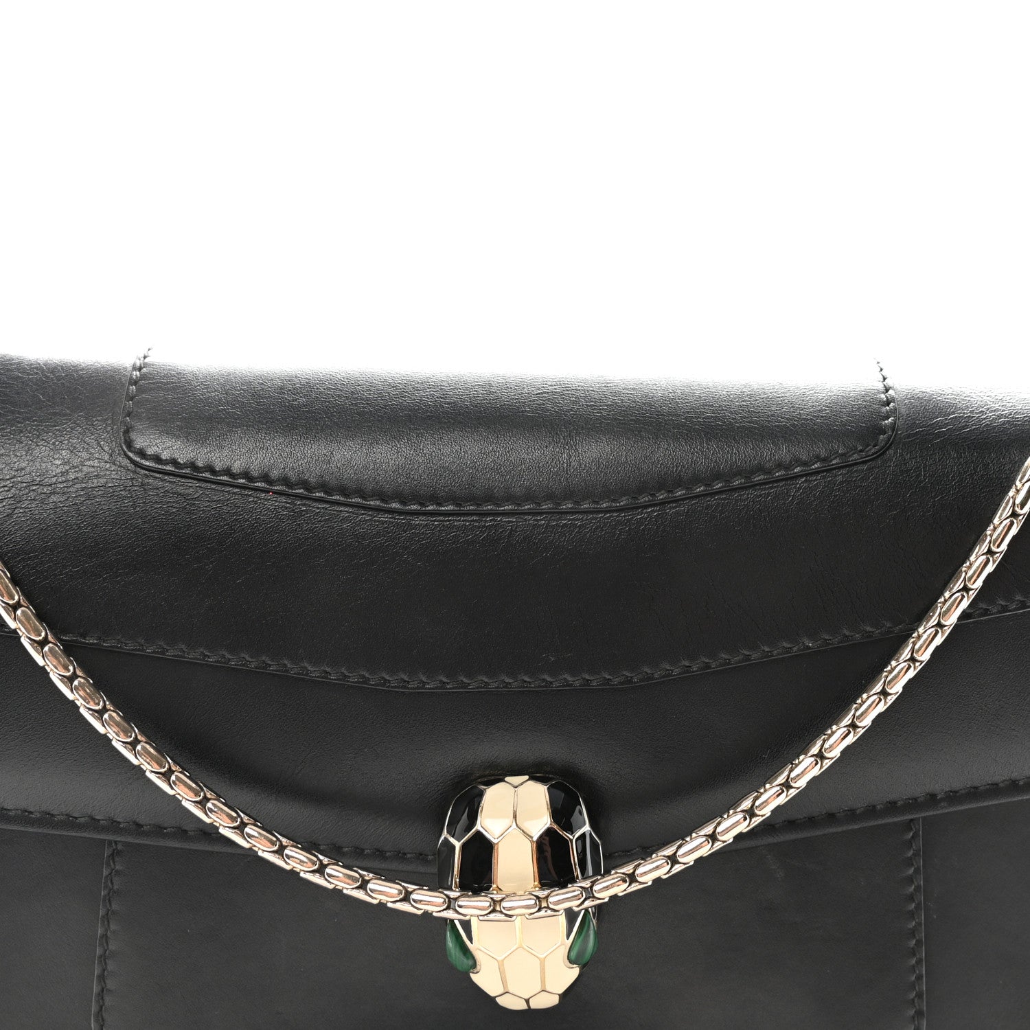 Bulgari Calfskin Serpenti Forever Crossbody Bag Black 7 of 9