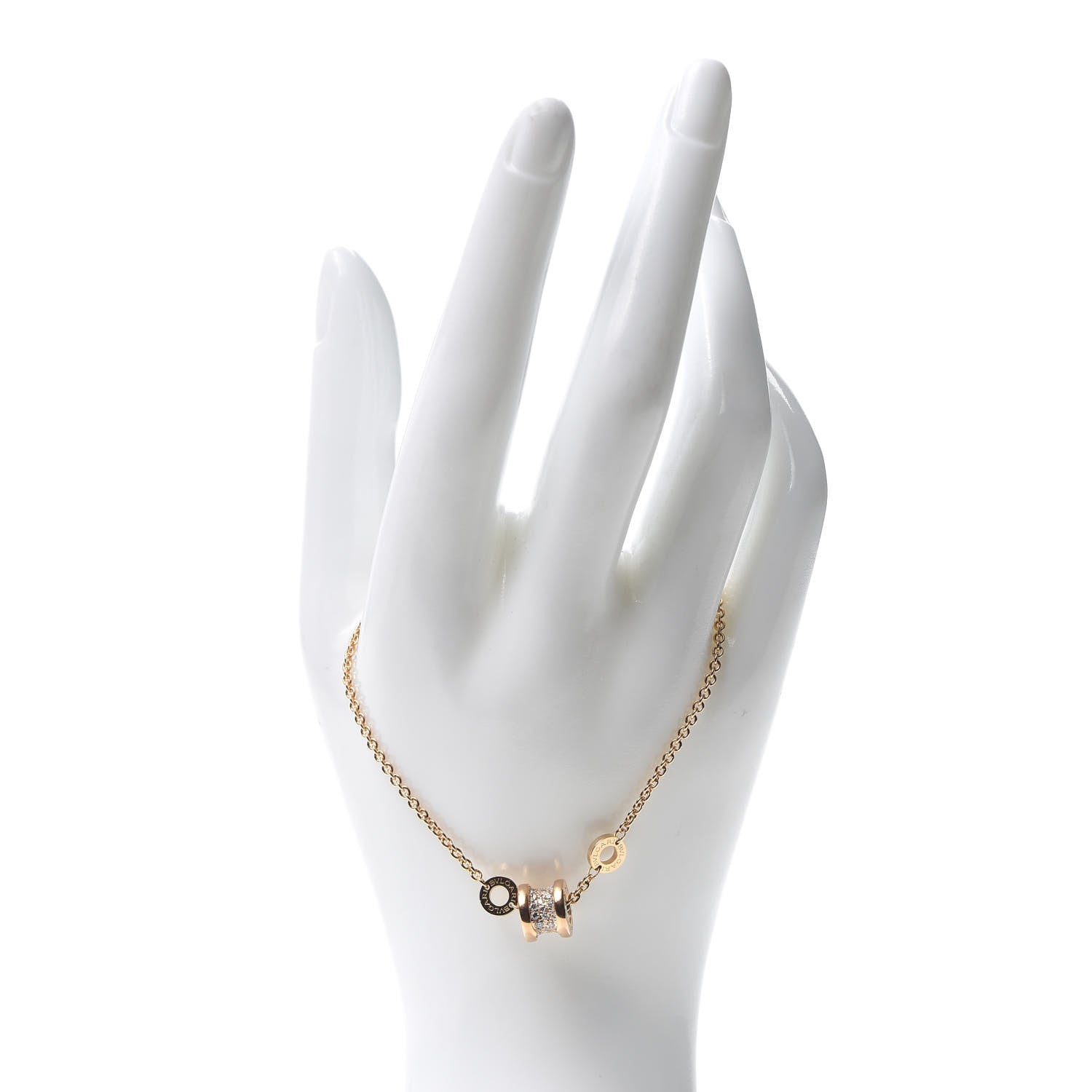 Bulgari 18K Rose Gold Diamond B.Zero1 Bracelet SM 2 of 6