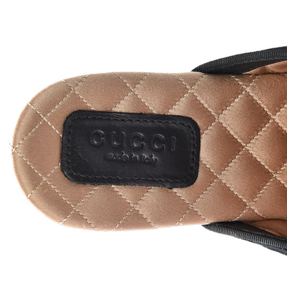 Gucci Velvet Crystal Snake Embroidered Womens Slippers 37.5 Black 5 of 11