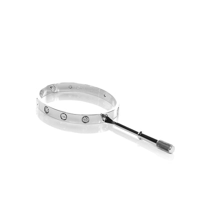 Cartier 18K White Gold 6 Diamond LOVE Bracelet 16 4 of 6