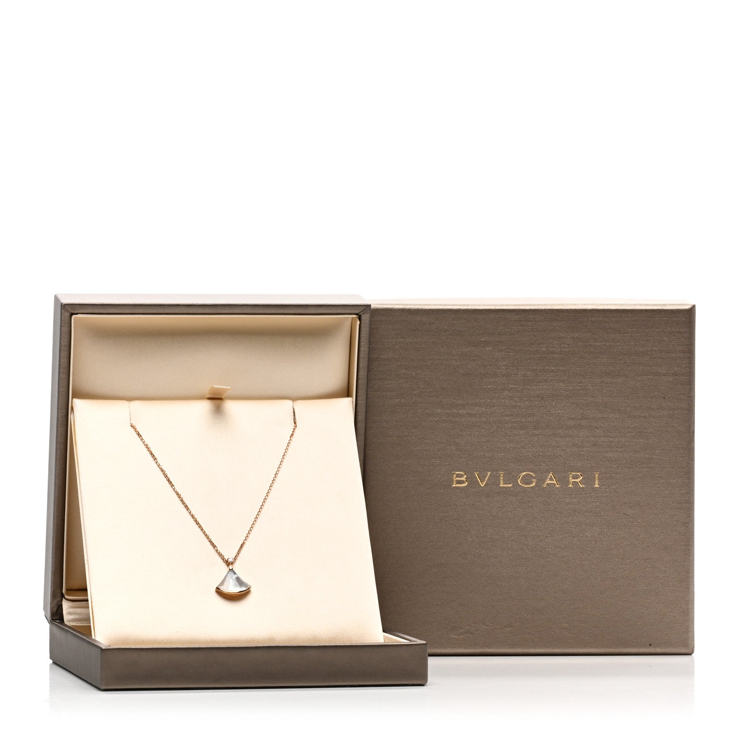 Bulgari 18K Rose Gold Diamond Mother of Pearl Small Divas' Dream Pendant Necklace 5 of 5