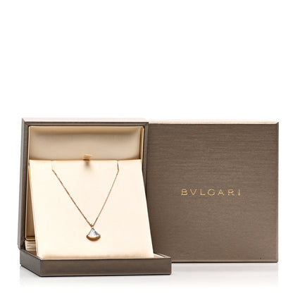 Bulgari 18K Rose Gold Diamond Mother of Pearl Small Divas' Dream Pendant Necklace 5 of 5