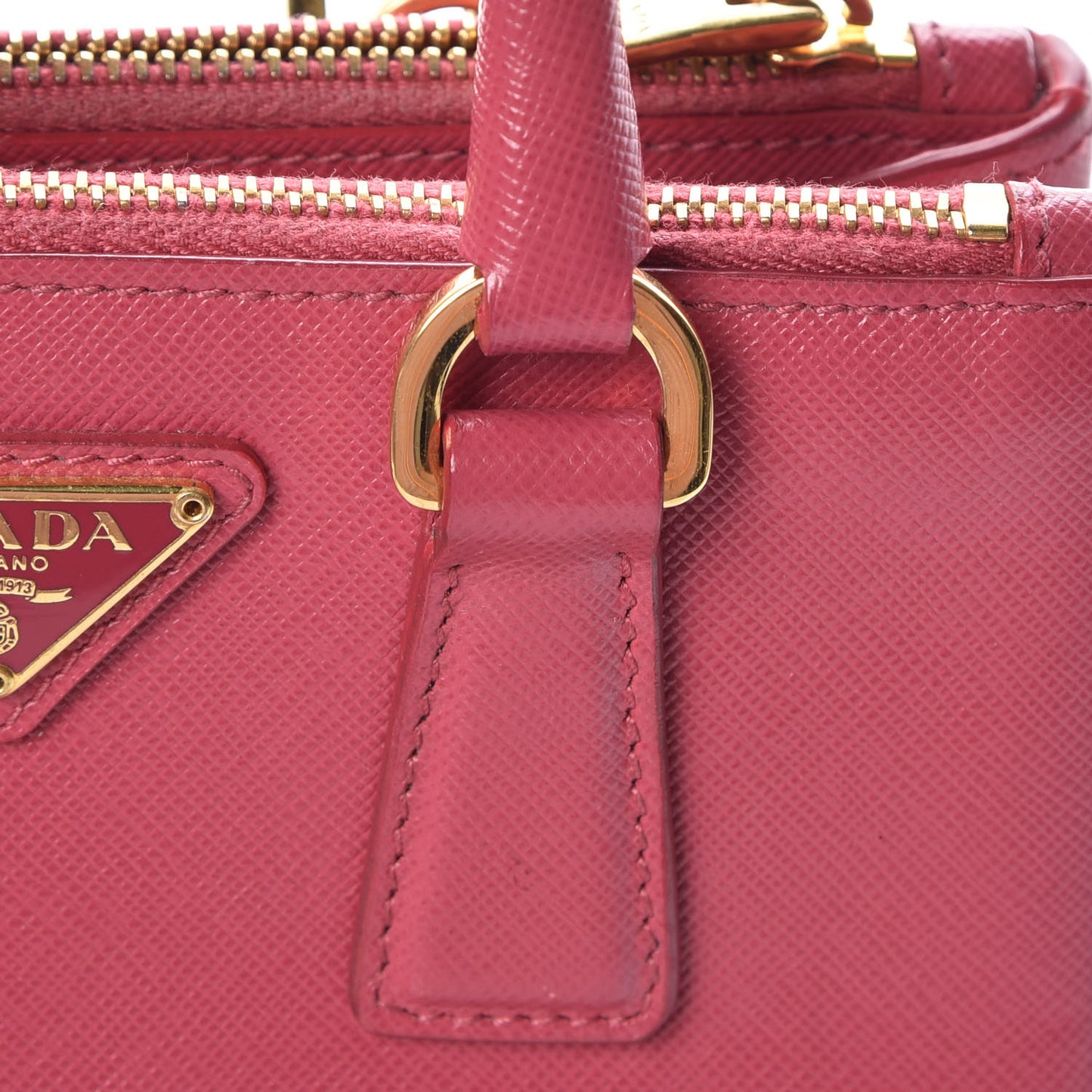 Saffiano Mini Galleria Double Zip Tote Peonia