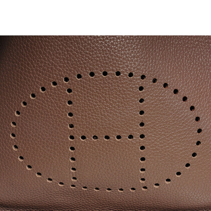 Hermes Taurillon Clemence Evelyne PM Etoupe 9 of 16