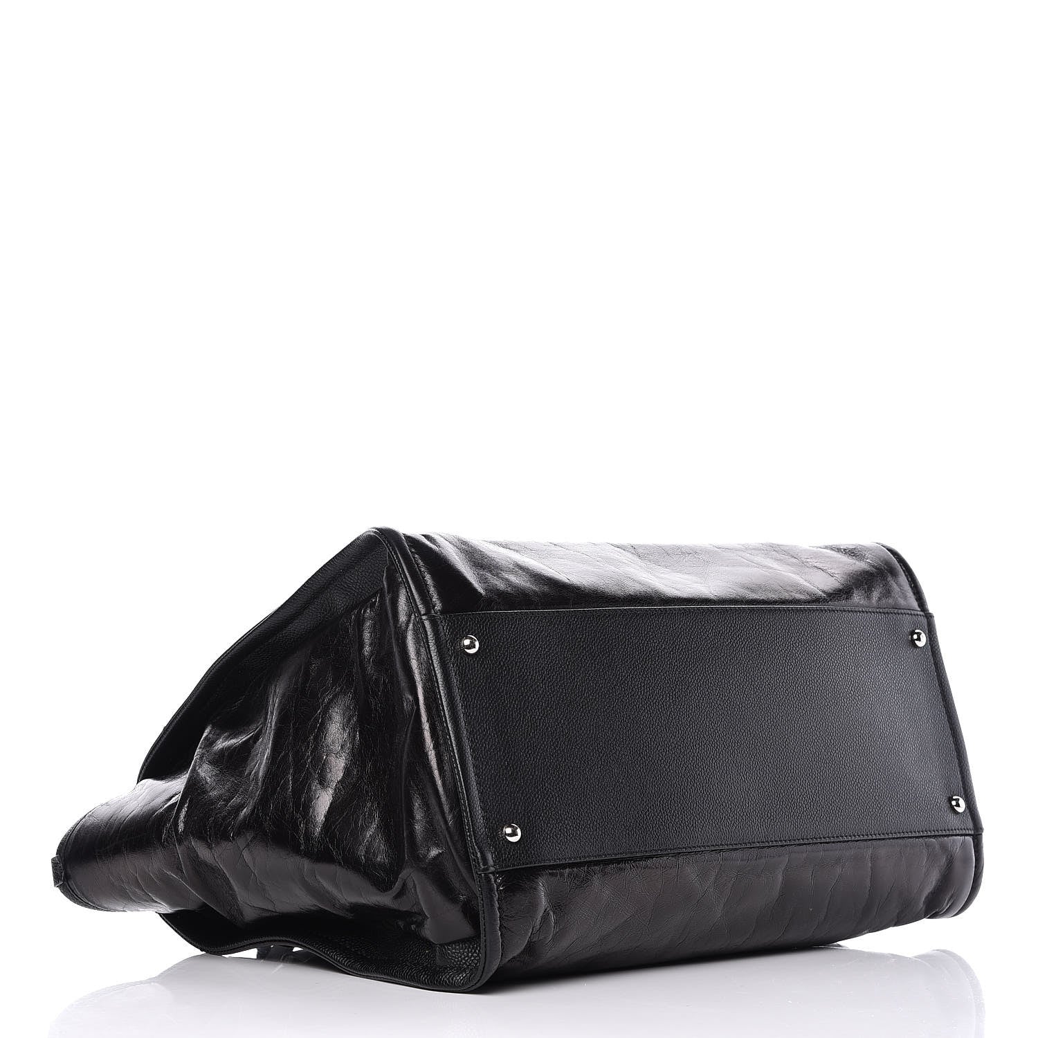 Chanel Glazed Calfskin Large Deauville Tote Black 5 of 10