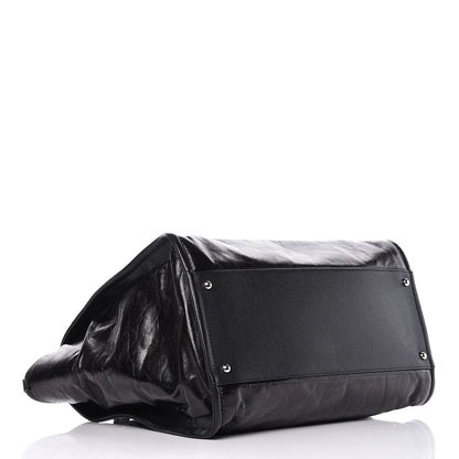 Chanel Glazed Calfskin Large Deauville Tote Black 5 of 10