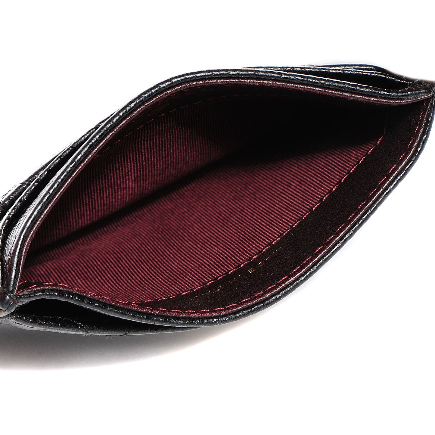 Caviar Quilted Card Holder Black