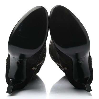 Saint Laurent Suede Otterproof Light Studded Grace 105 Boots 39.5 Black 5 of 7