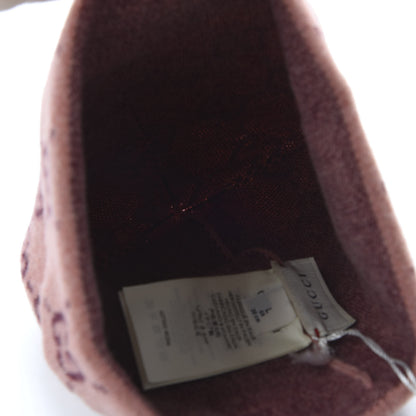 Gucci Wool GG Monogram Foghina Beanie Hat L Roseate Bordeaux 4 of 5