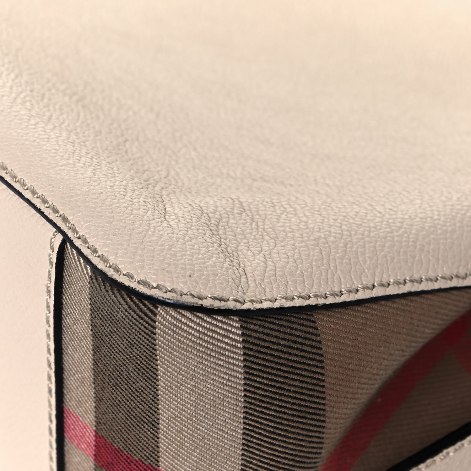 Burberry Soft Grain Calfskin House Check Small Helmsley Crossbody Limestone 12 of 17
