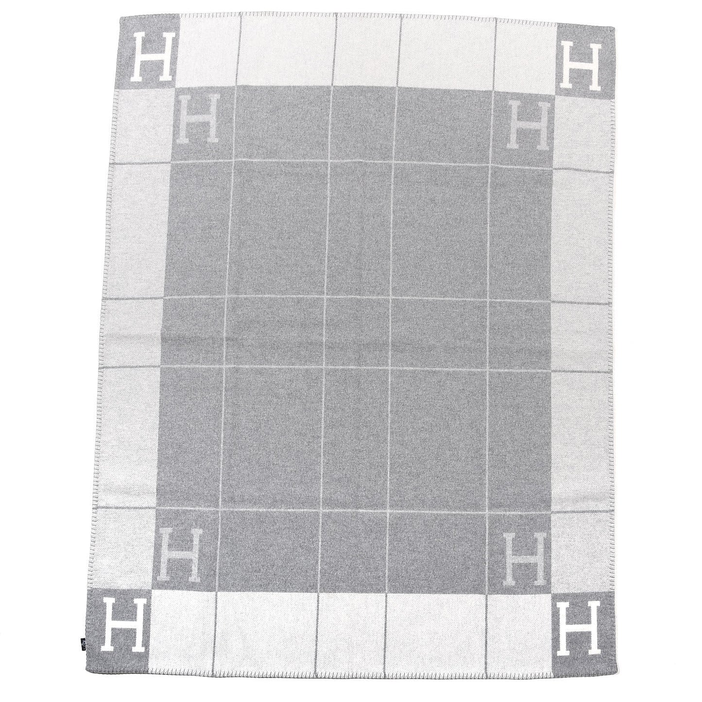 Wool Cashmere Avalon III Blanket Ecru Gris Clair