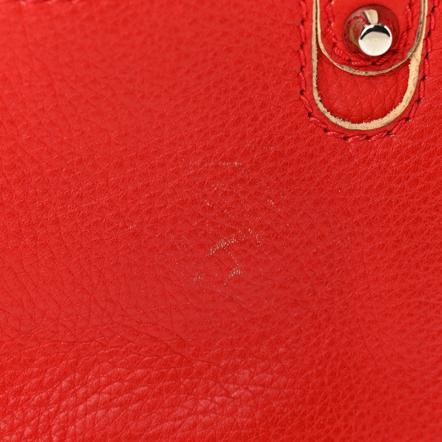 Supple Grained Calfskin Classic Silver Hardware Highlight Mini City Rouge Fraise