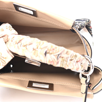 Fendi Nappa Ribbon Lace Up Mini Peekaboo Iconic Satchel Beige 4 of 4
