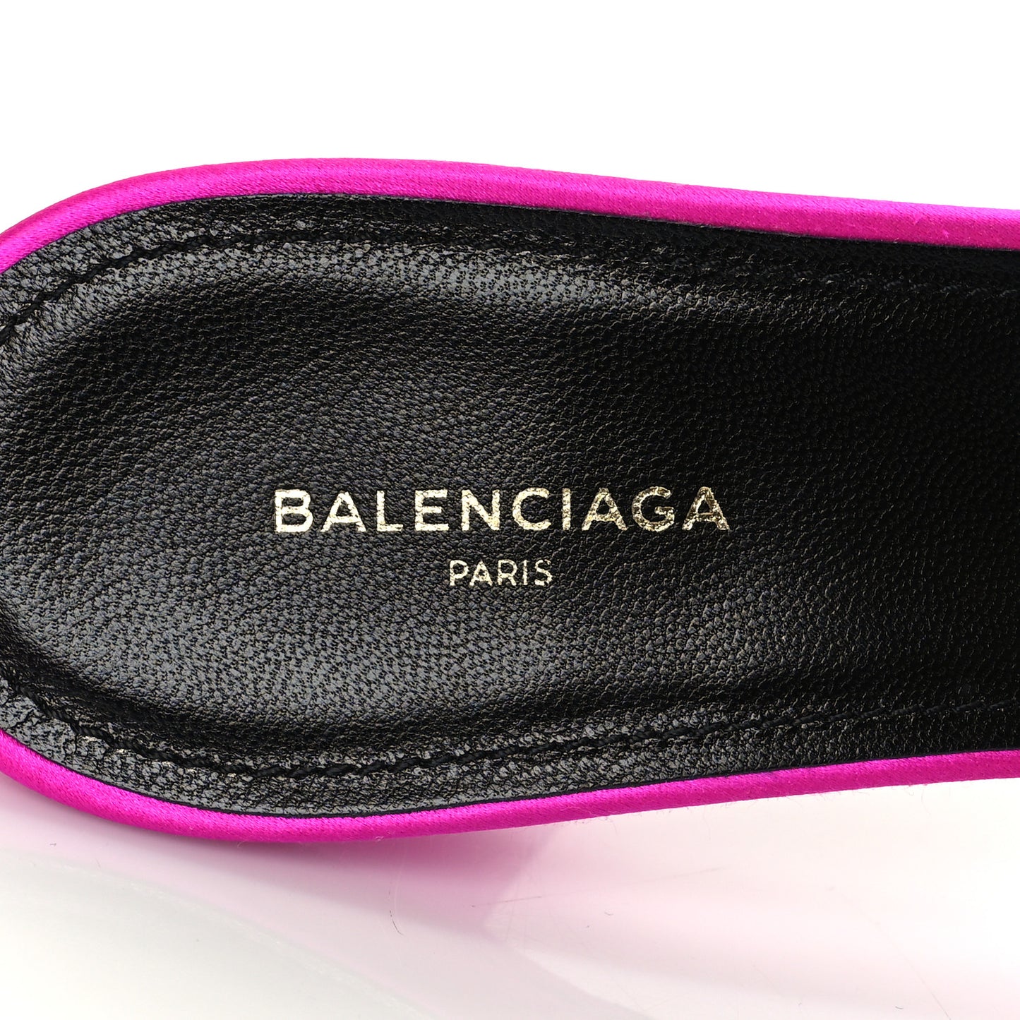 Satin Pointed Toe Knife Mules 37 Rose Fuchsia