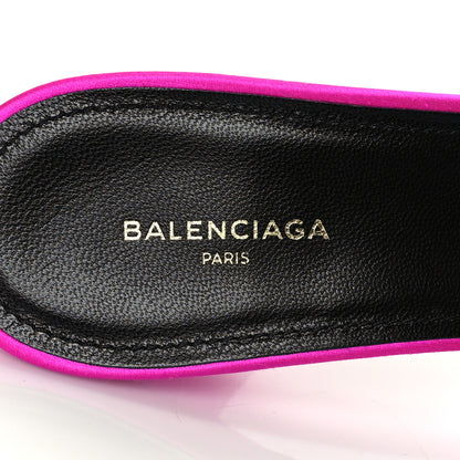 Balenciaga Satin Pointed Toe Knife Mules 37 Rose Fuchsia 8 of 10