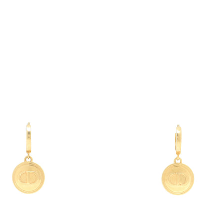 Christian Dior Metal CD Earrings Gold 1 of 5