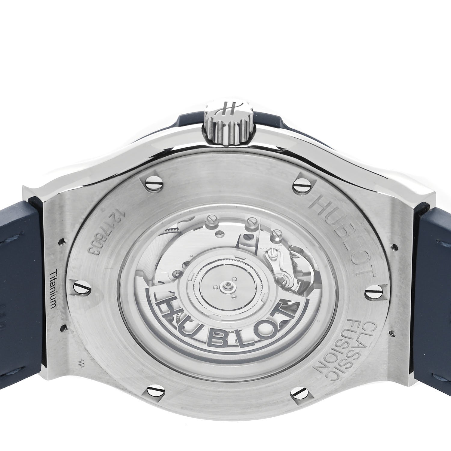 Hublot Titanium Alligator 45mm Classic Fusion Automatic Watch Blue 511.NX.7170.LR 4 of 5