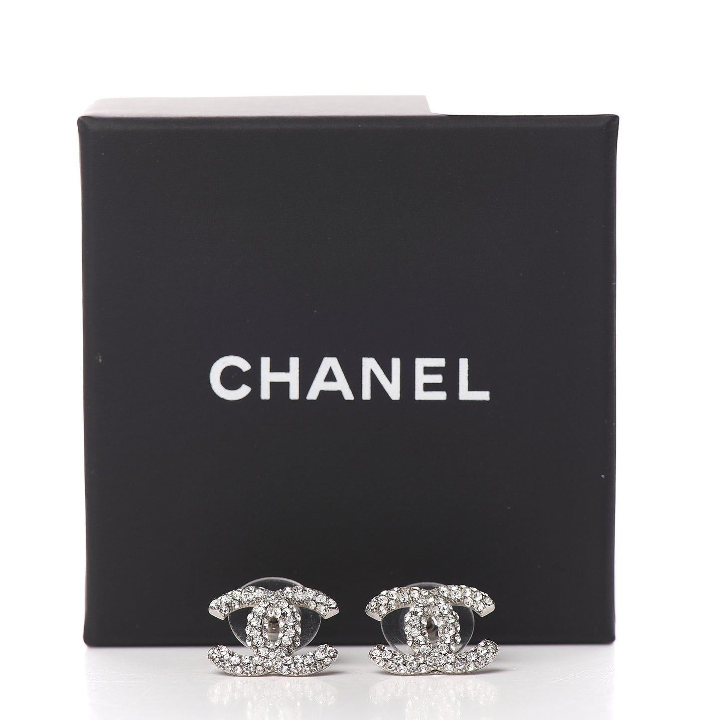 Crystal CC Earrings Silver