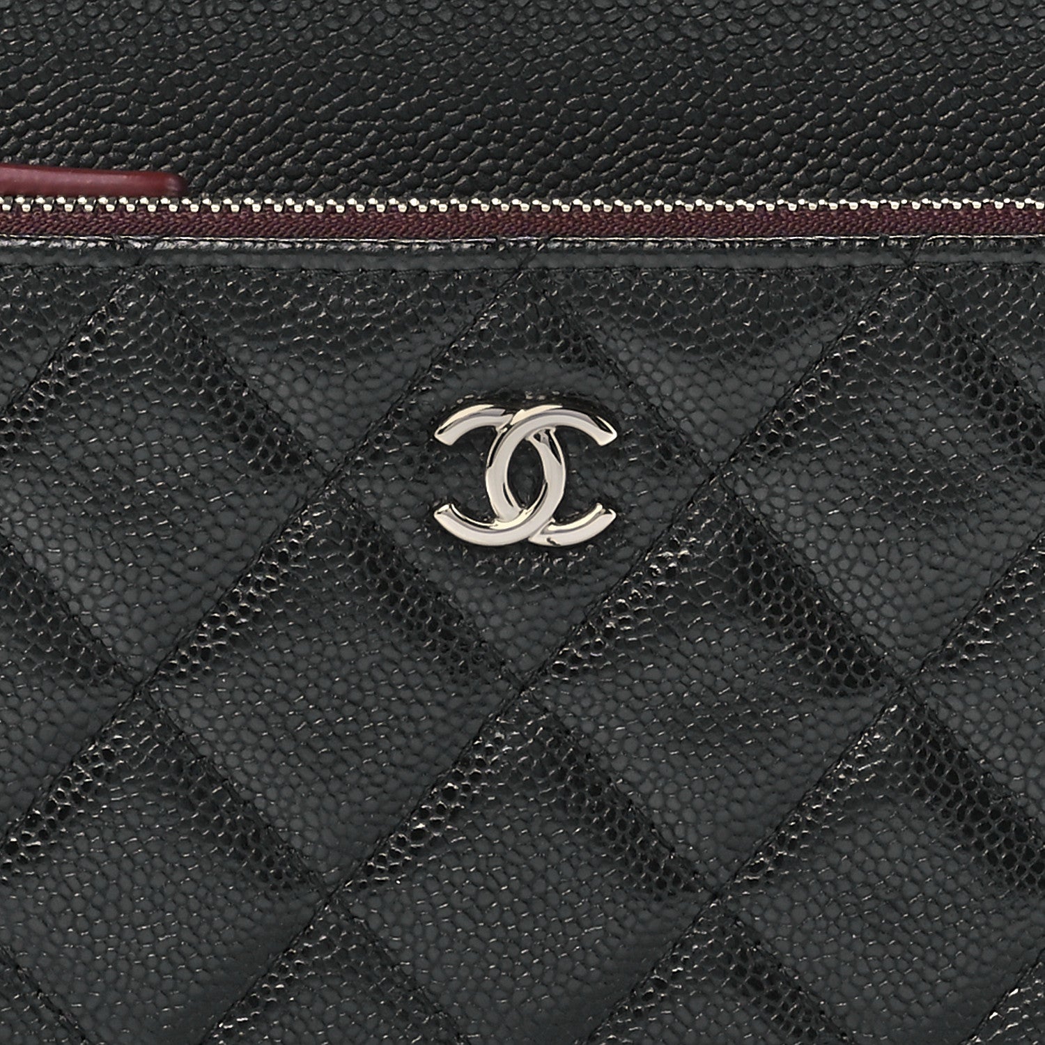 Chanel Caviar Quilted Double Zip Cosmetic Case Black 7 of 11
