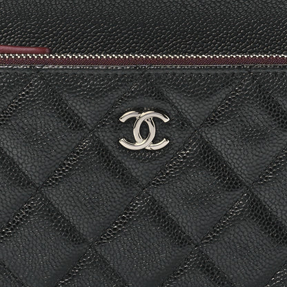 Chanel Caviar Quilted Double Zip Cosmetic Case Black 7 of 11