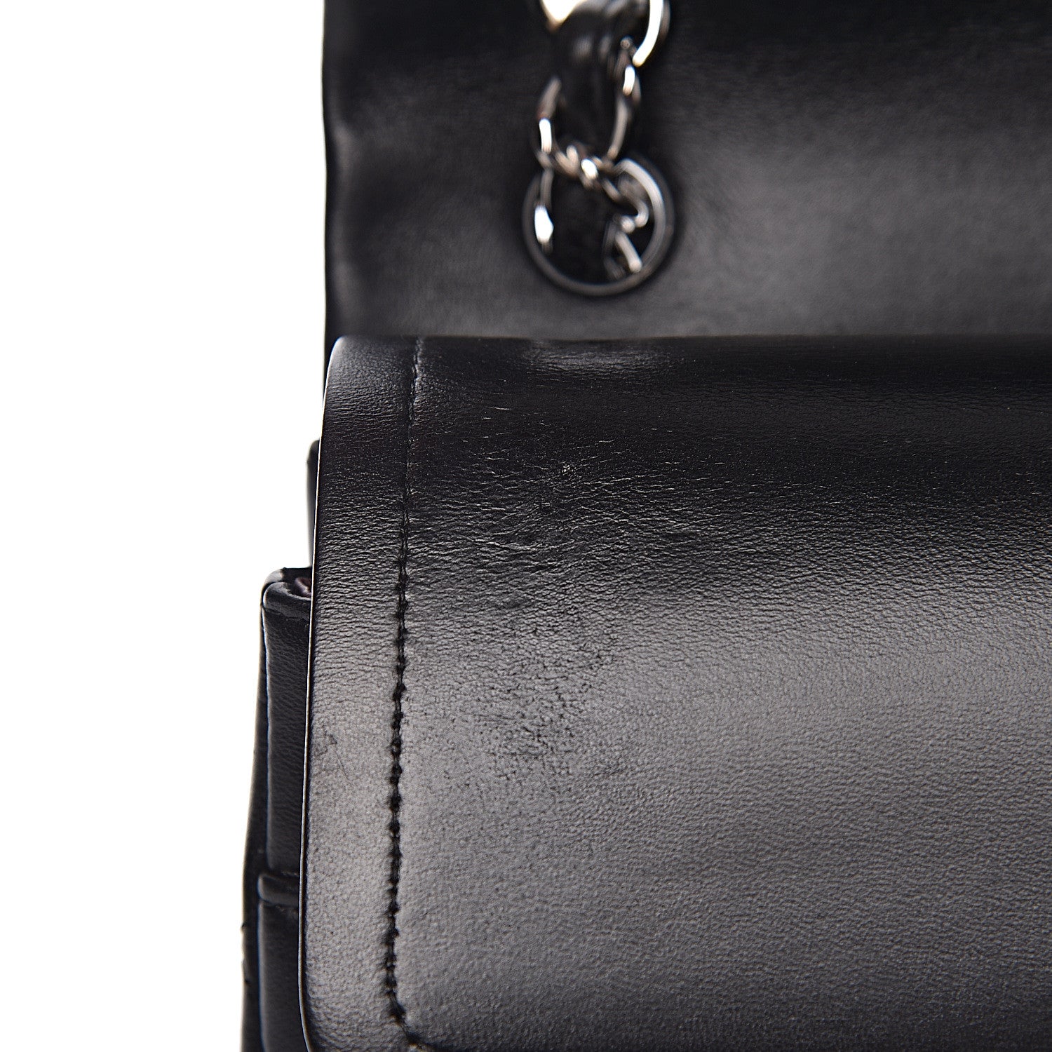 Chanel Lambskin Quilted Jumbo Double Flap Black 13 of 21