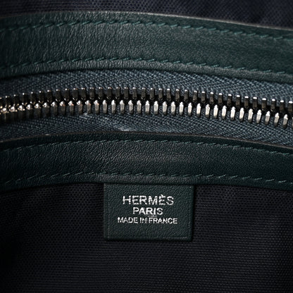 Hermes Taurillon Cristobal Cityslide Belt Bag PM Bleu Indigo Vert Cypress 6 of 10