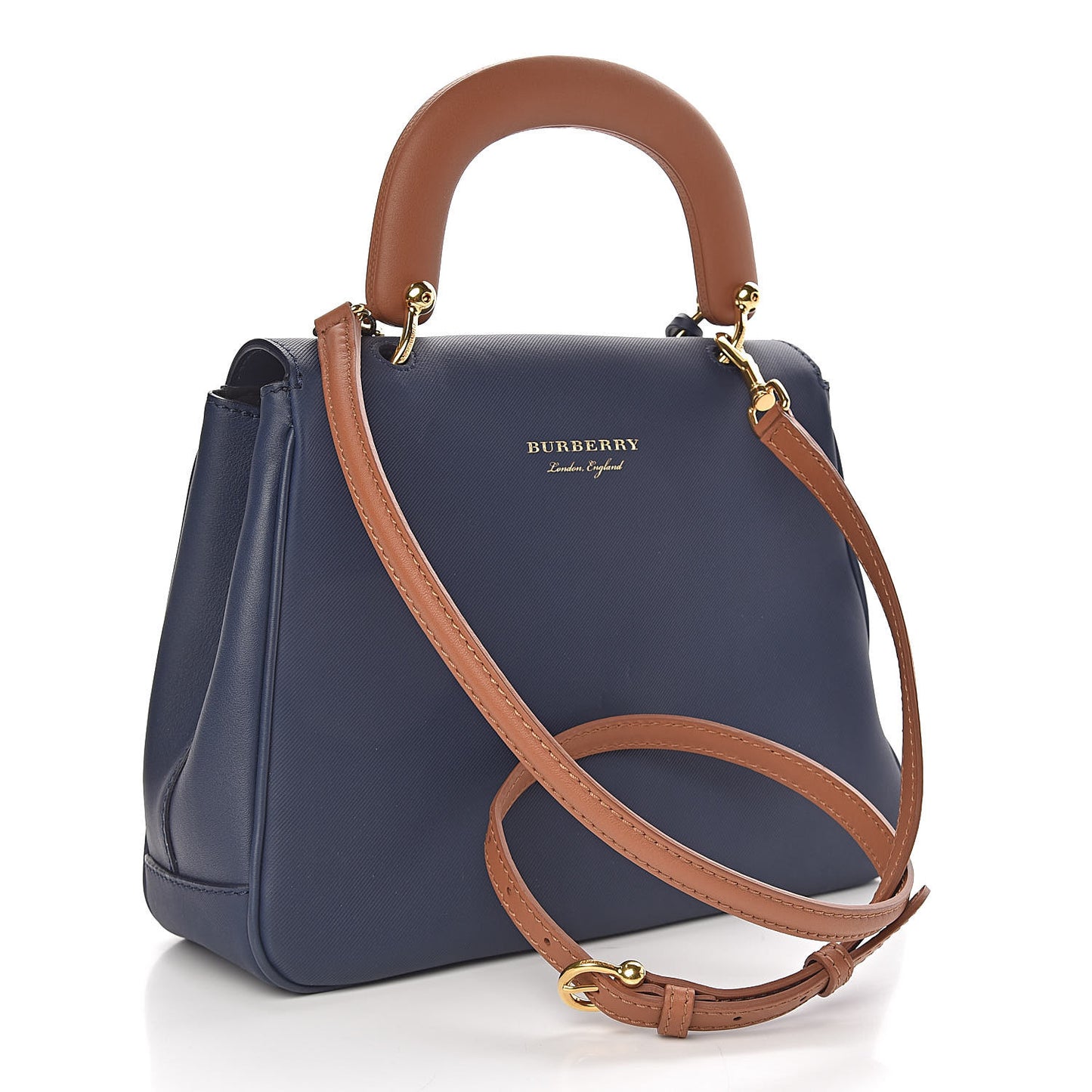 Trench Calfskin Medium DK88 Top Handle Bag Ink Blue