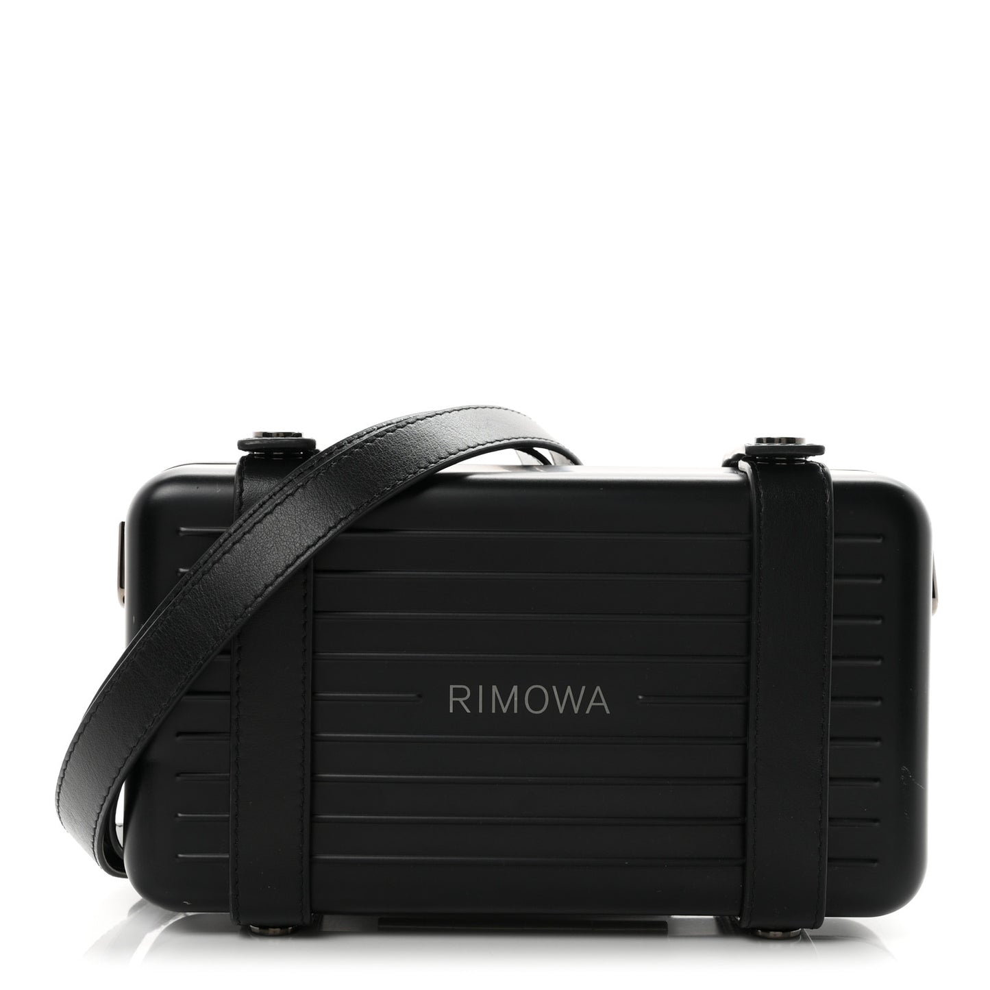Matte Aluminum Personal Cross-Body Bag Black