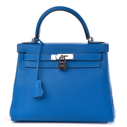 Hermes Evercolor Kelly Retourne 28 Bleu Hydra 1 of 41