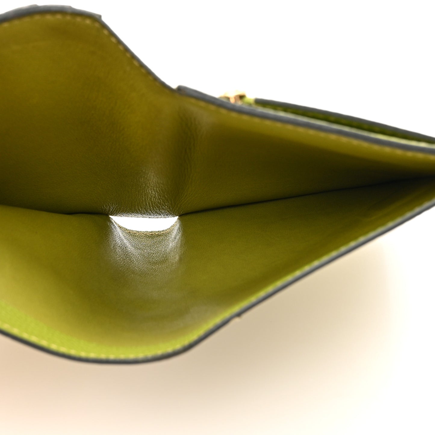 Ostrich Bearn Compact Wallet Vert Anis