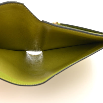 Hermes Ostrich Bearn Compact Wallet Vert Anis 6 of 14