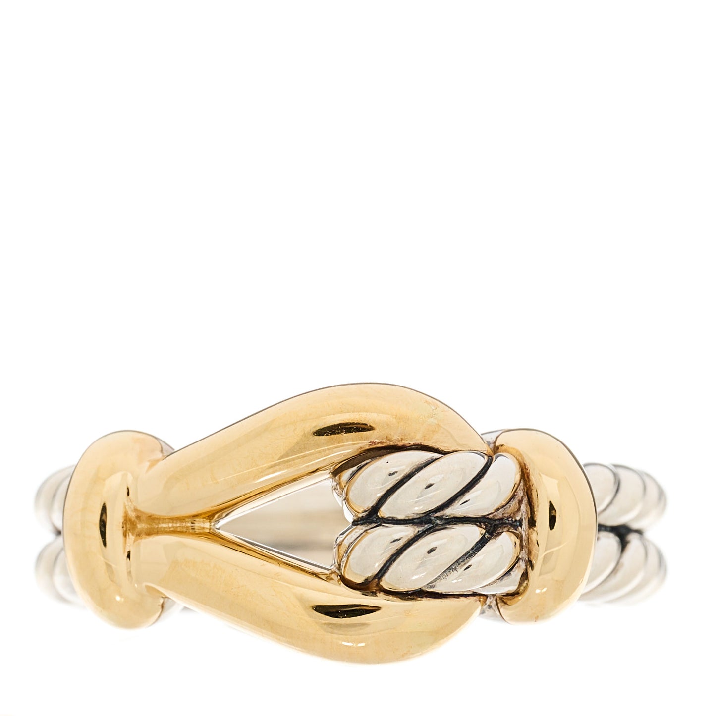 Sterling Silver 18K Yellow Gold Thoroughbred Loop Ring 47 4