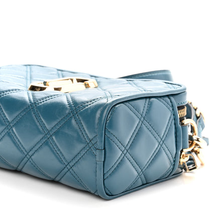 Marc Jacobs Natural Grain Calfskin Quilted The Softshot 21 Bag Blue 11 of 13