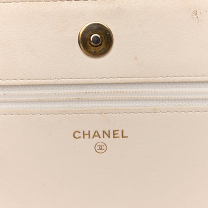 Chanel Caviar Quilted Boy Wallet On Chain WOC White 6 of 13