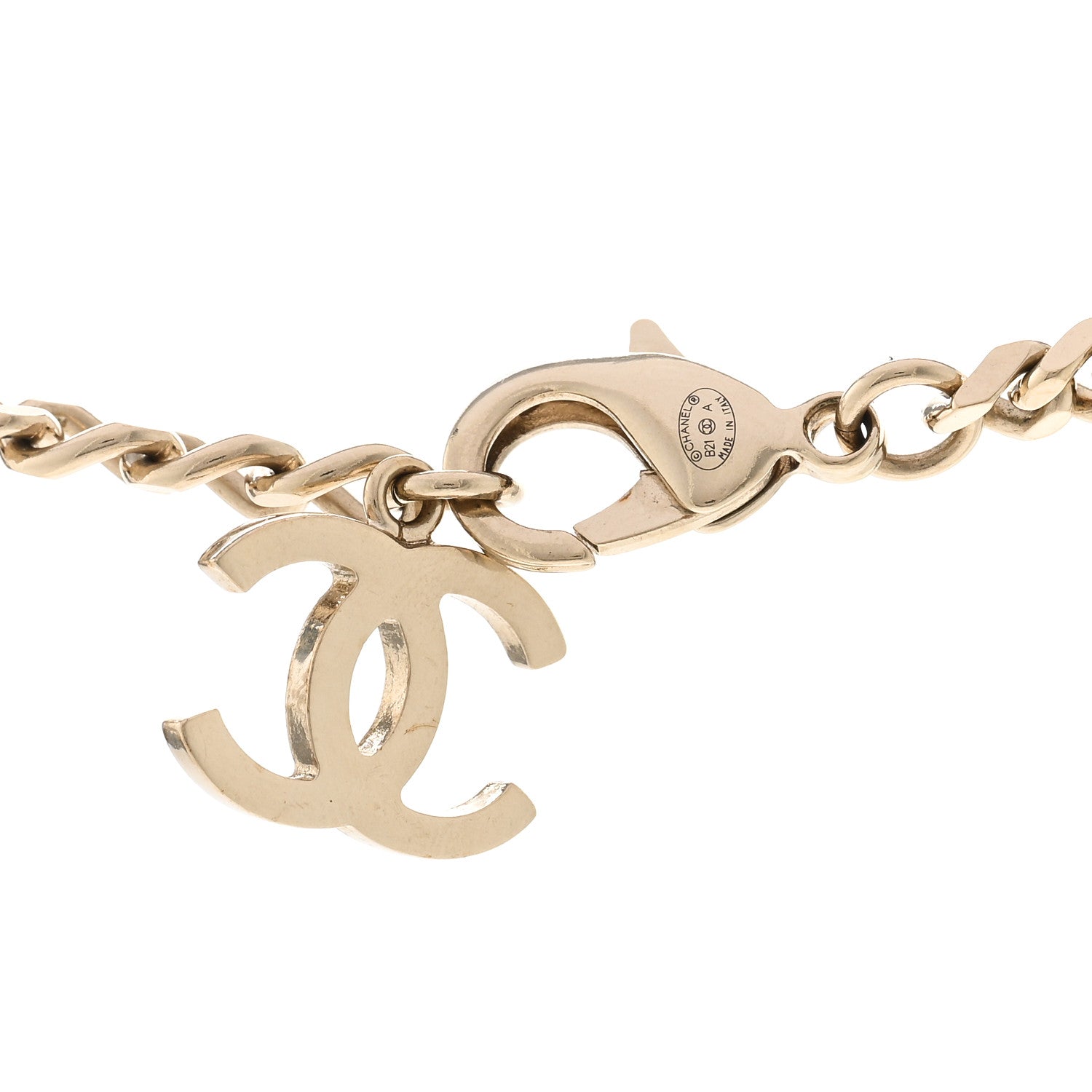 Chanel Crystal Chain CC Link Choker Gold Silver 5 of 6