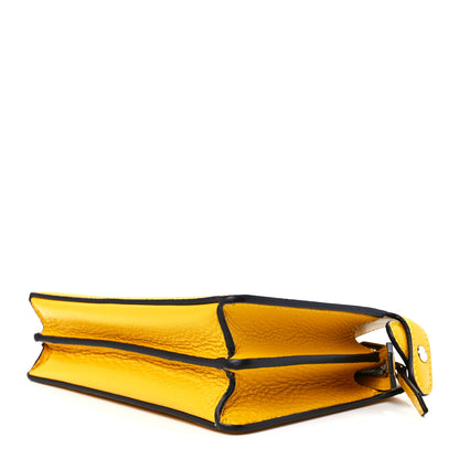 Fendi Cuoio Romano Vitello Cover Bi-Color Peekaboo I See U X Cross Satchel Sunflower Stone Mimosa 9 of 11