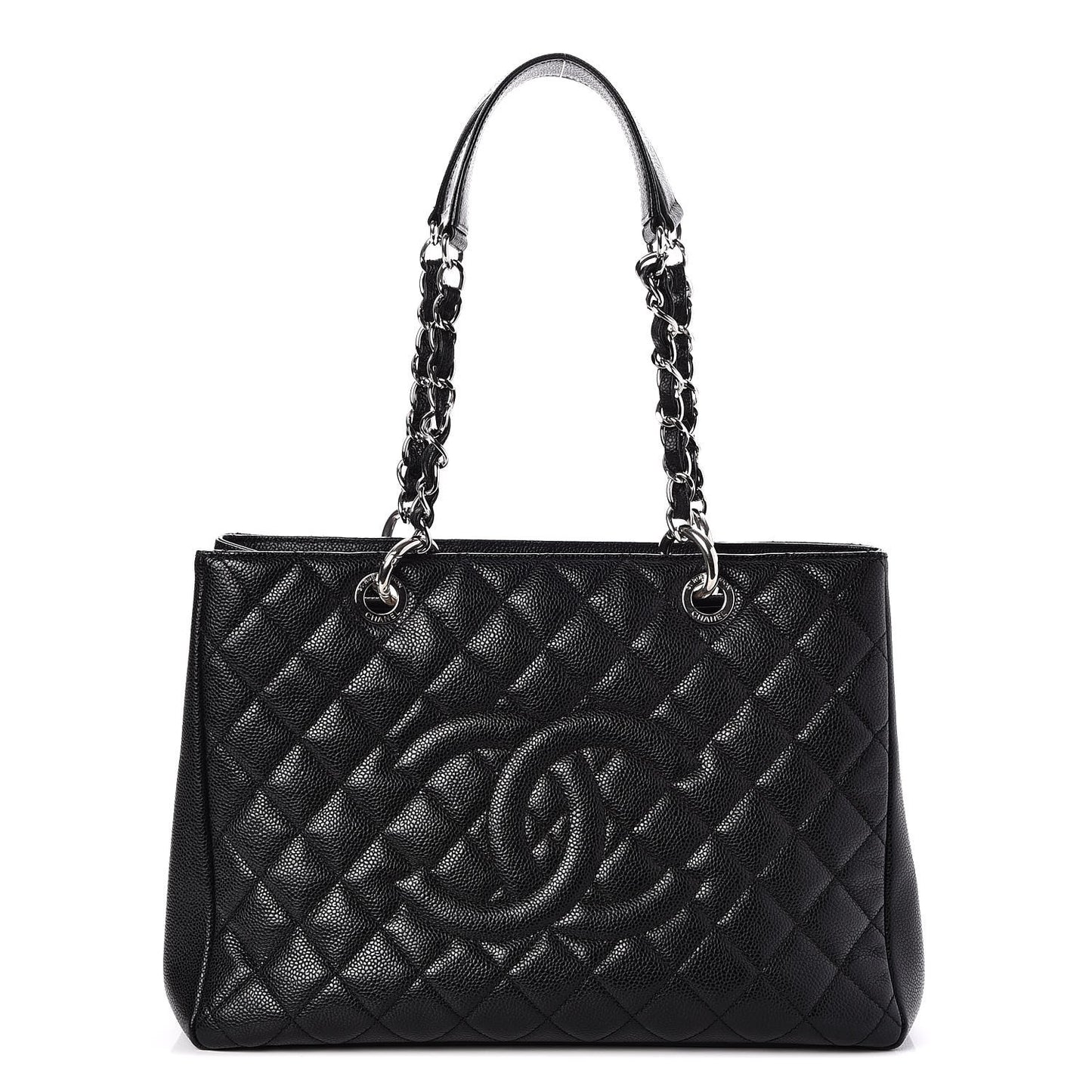Caviar Quilted Grand Shopping Tote GST Black