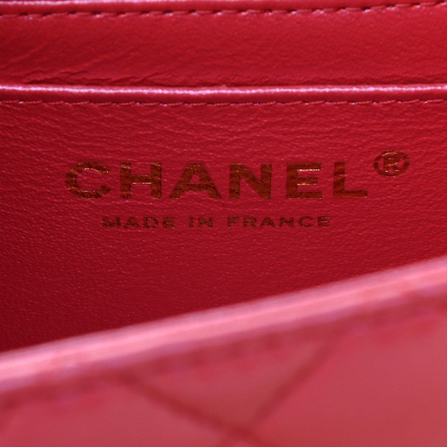 Chanel Iridescent Lambskin Quilted Mini Top Handle Rectangular Flap Red 6 of 14