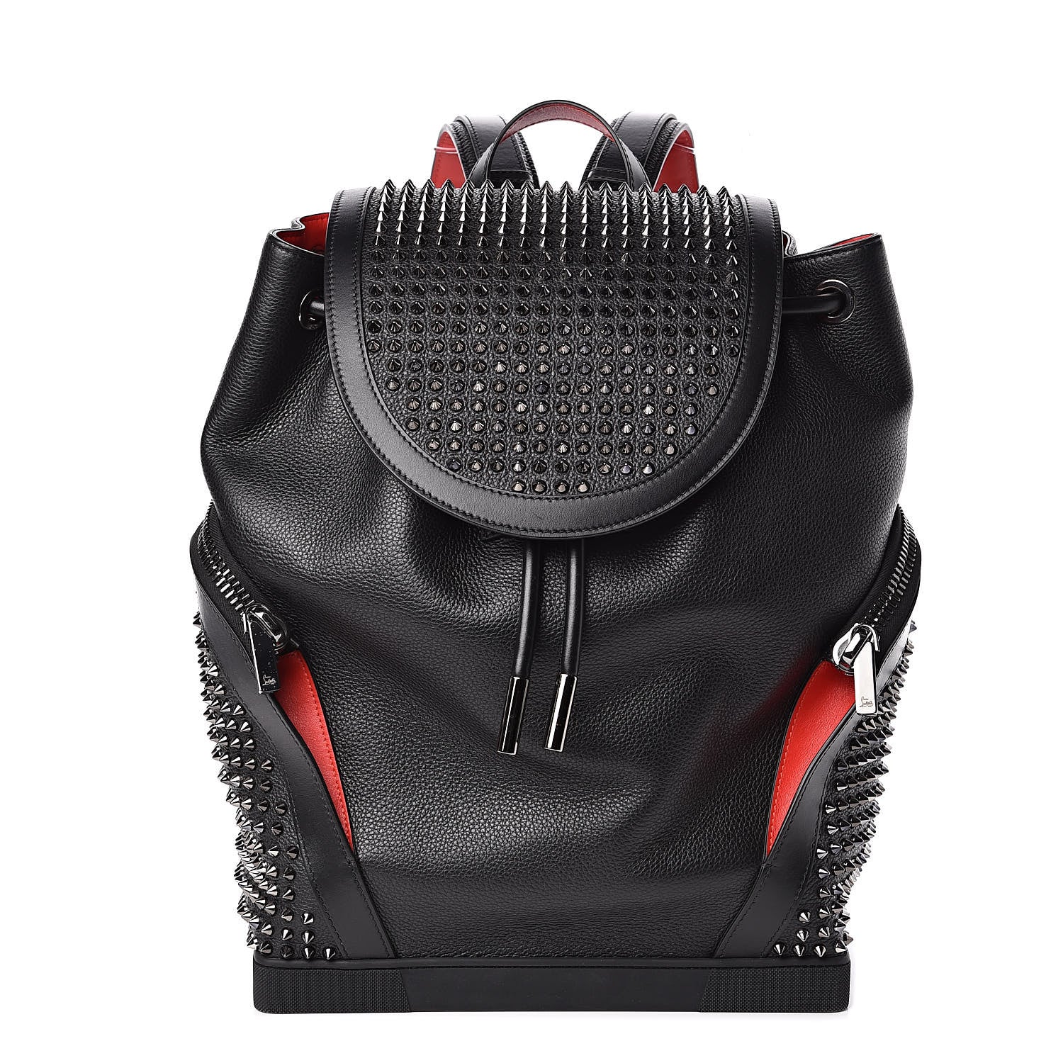 Christian Louboutin Calfskin Spiked Explorafunk Backpack Black