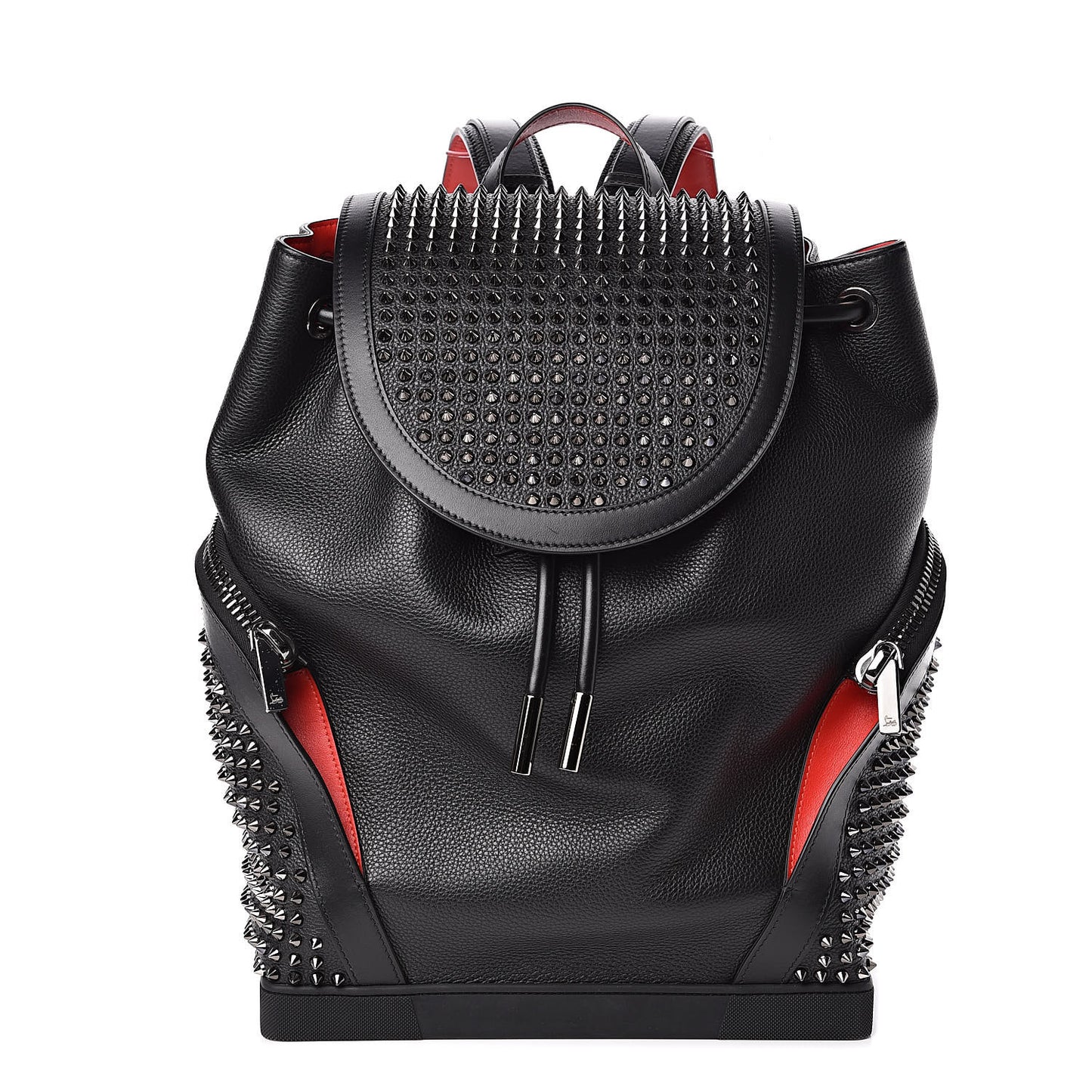 Calfskin Spiked Explorafunk Backpack Black