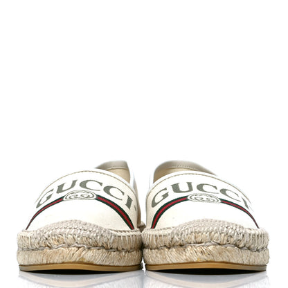 Gucci Canvas Logo Espadrilles 35 Greggio White 2 of 5