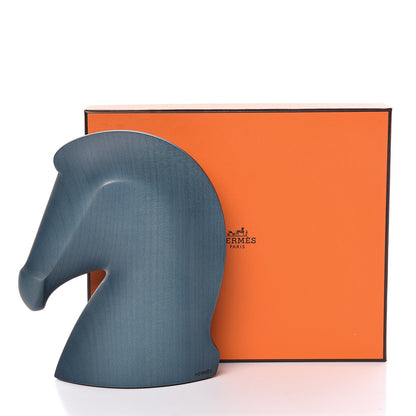 Hermes Maple Wood Samarcande Paperweight Bleu Indigo 7 of 7
