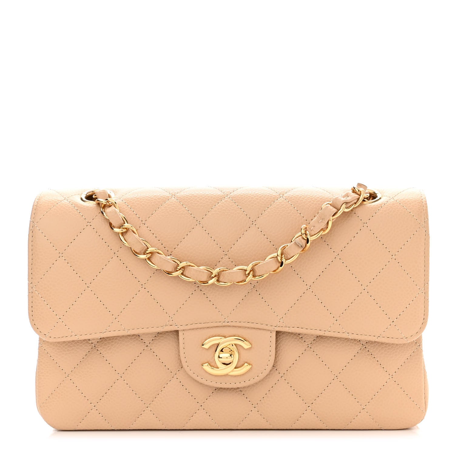 Chanel Caviar Quilted Small Double Flap Beige 1 of 11