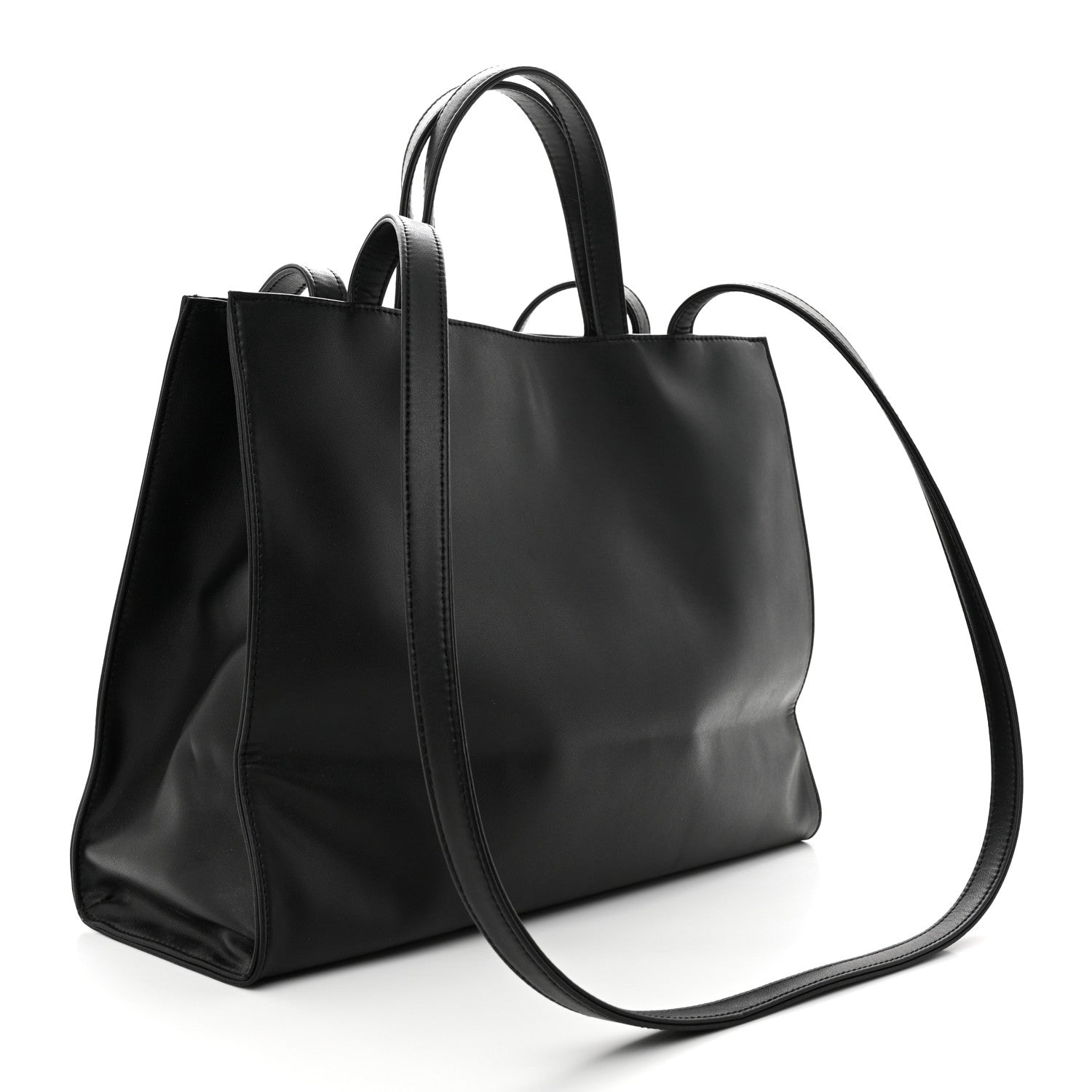 Telfar Vegan Leather Medium Shopping Bag Black 3 of 12
