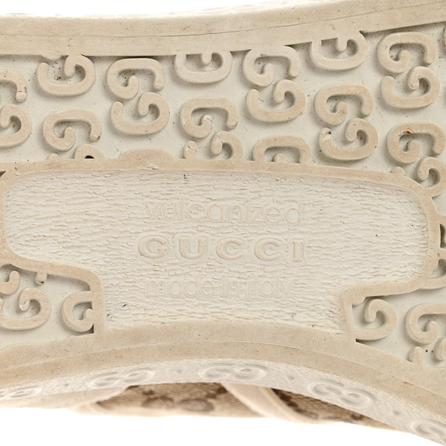 Gucci GG Monogram Suede Womens Low Top Sneakers 37 Beige Ebony Mystic White 7 of 10