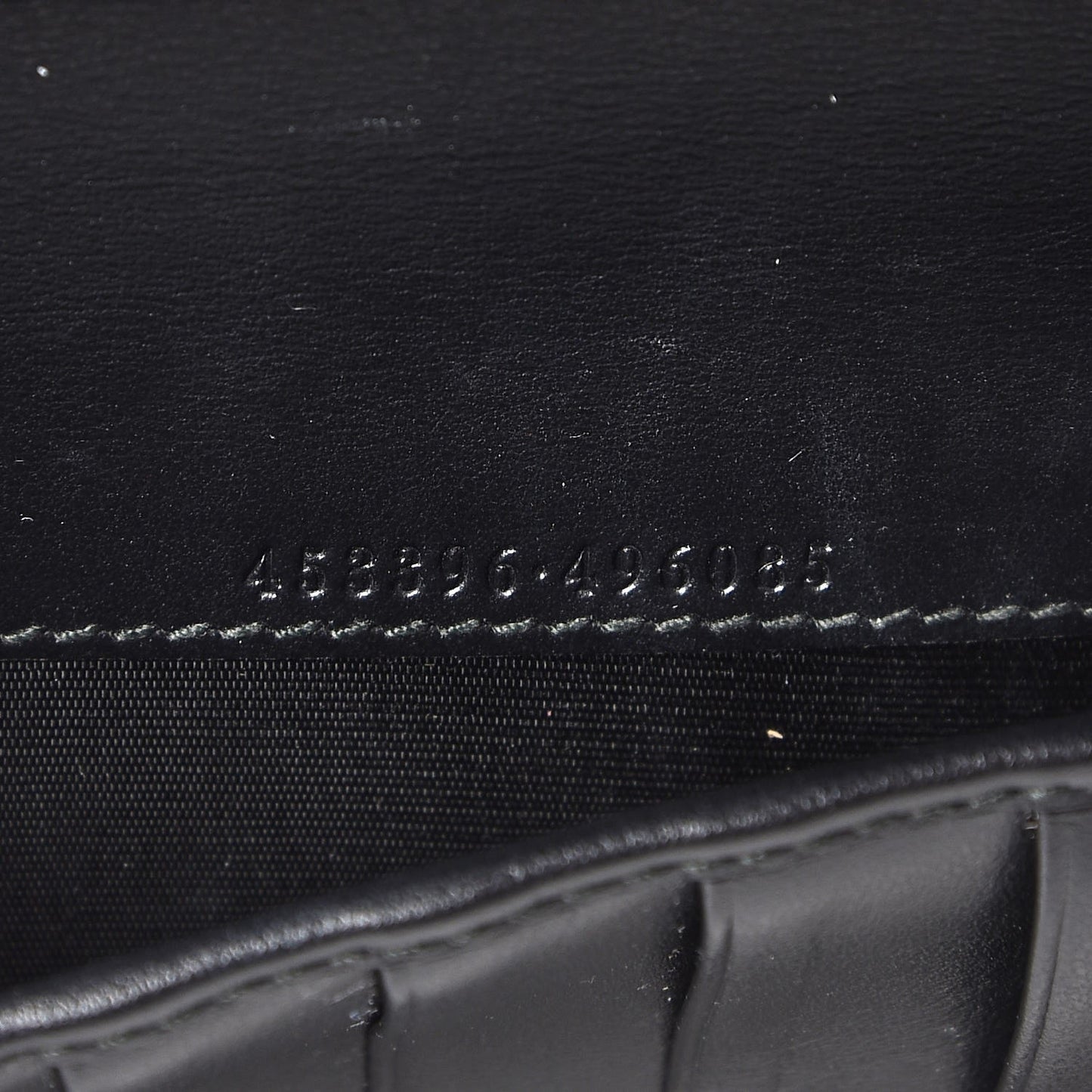 Apollo Calfskin GG Dadini Embroidered Zip Around Wallet Black