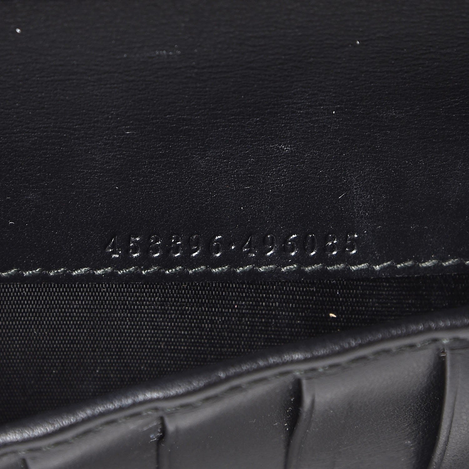 Gucci Apollo Calfskin GG Dadini Embroidered Zip Around Wallet Black 8 of 8