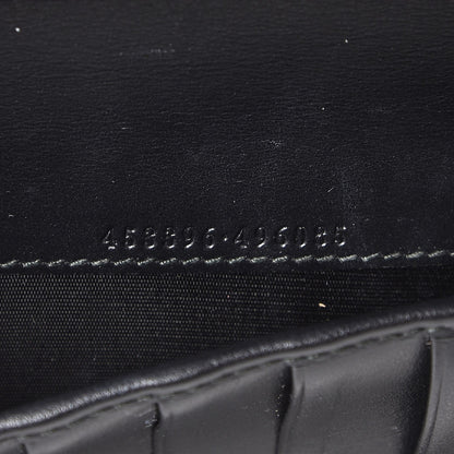 Gucci Apollo Calfskin GG Dadini Embroidered Zip Around Wallet Black 8 of 8