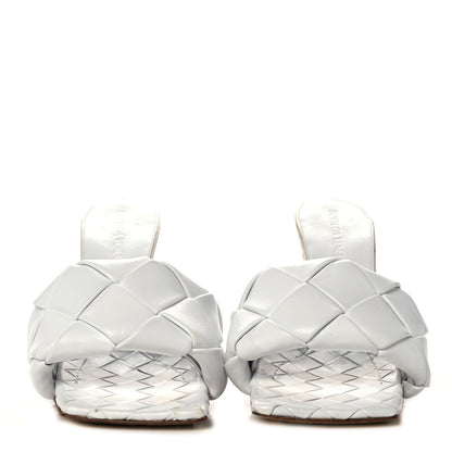 Bottega Veneta Nappa Maxi Intrecciato Lido Mule Sandals 37 Optic White 2 of 14