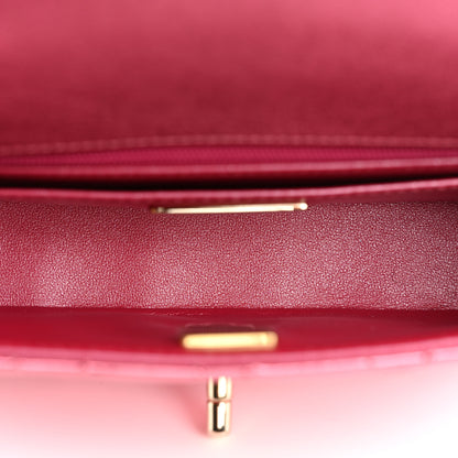 Chanel Mirror Calfskin Metallic Lambskin Quilted Hollywood Boulevard Mini Flap With Star Coin Purse Pink 6 of 12